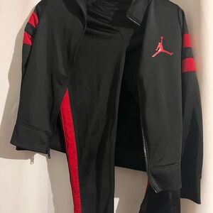 Jordan Kids Black and Red Bomber Set